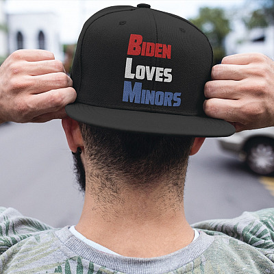 BLM Biden Loves Minors Twill Cap - Biden Likes Minors Snapback Hat - Anti Joe Biden Hat