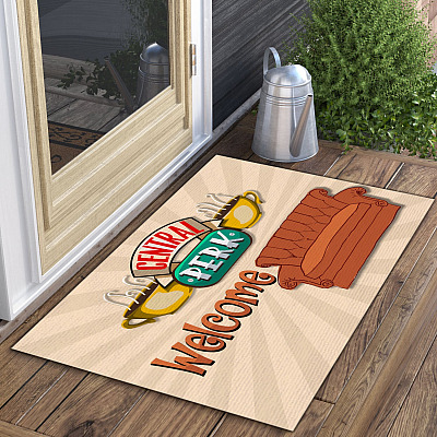 Alternative view of Friends Fan Gift Central Perk Coffee Indoor Outdoor Doormat - Friends Welcome Doormat