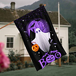 5O. Boo Ghost-30x40 House Flag Mockup 4