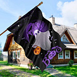 5O. Boo Ghost-30x40 House Flag Mockup 5