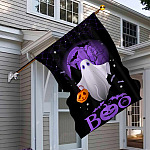5O. Boo Ghost-30x40 House Flag Mockup 6