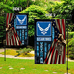 4VT. US Air Force Veteran Garden Flag Mockup 2 Side