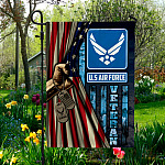 4VT. US Air Force Veteran Garden Flag Mockup 5