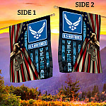 4VT. US Air Force Veteran House Flag Mockup 2 Side