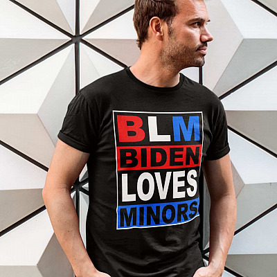 Alternative view of Biden Loves Minors Blm T-Shirt - Funny Political Biden T-Shirt