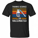 Vaccinated Science tee, Black, Unisex T-Shirt