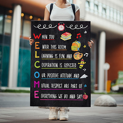 Welcome Back to School Welcome to Our Class Framed Canvas - When You Enter This Room Unframed Poster