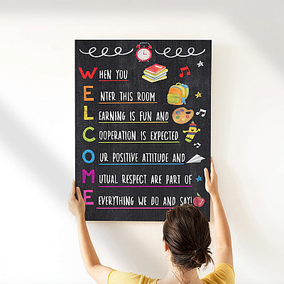 Alternative view of Welcome Back to School Welcome to Our Class Framed Canvas - When You Enter This Room Unframed Poster