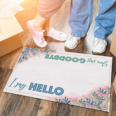 I Say Hello You Say Goodbye Indoor Outdoor Doormat - Funny Welcome Mat