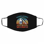 Thanks Science I'm Vaccinated, White, Cloth Face Cover – Medium/Large Thanks Science I'm Vaccinated, White, Cloth Face Cover – Medium/Large