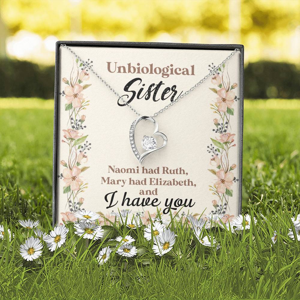 Unbiological Sister Naomi Had Ruth Mary Had Elizabeth And I Have You Bestie BFF Forever Love Heart Necklace