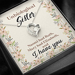 Unbiological Sister Naomi Had Ruth Mary Had Elizabeth And I Have You Bestie BFF Forever Love Heart Necklace