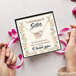 Unbiological Sister Naomi Had Ruth Mary Had Elizabeth And I Have You Bestie BFF Interlocking Hearts Necklace