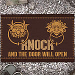 Knock and The Door Will Open Entrance Labyrinth Indoor Outdoor Decorative Doormat