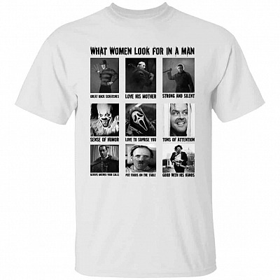 What Women Look for in a Man, White, Unisex T-Shirt