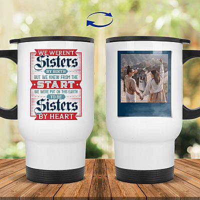 14 oz. White Travel Mug