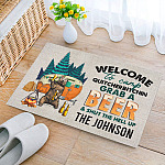 21 HG. Welcome To Camp (Sample design) Doormat mockup 2