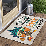 21 HG. Welcome To Camp (Sample design) Doormat Mockup 3