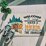 21 HG. Welcome To Camp (Sample design) Doormat mockup 5