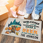 21 HG. Welcome To Camp (Sample design) Doormat mockup 6