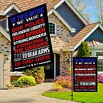 1LV. Value Police Flag 30x40 Garden & House Mockup 3