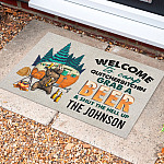 21 HG. Welcome To Camp (Sample design) Doormat Mockup 10