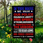 1LV. Value Police Flag 30x40 Garden Flag Mockup 5
