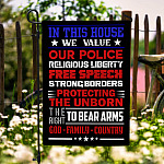 1LV. Value Police Flag 30x40 Garden Flag Mockup 6