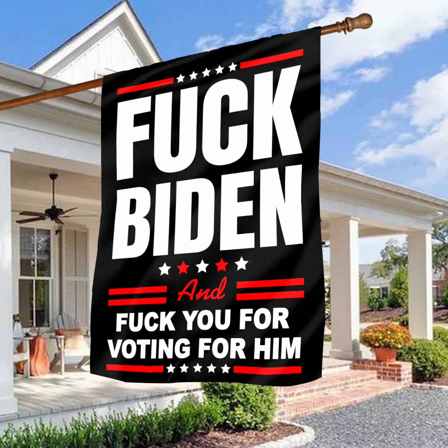 3KNG. Fuck Biden_30x40 House Flag Mockup 3