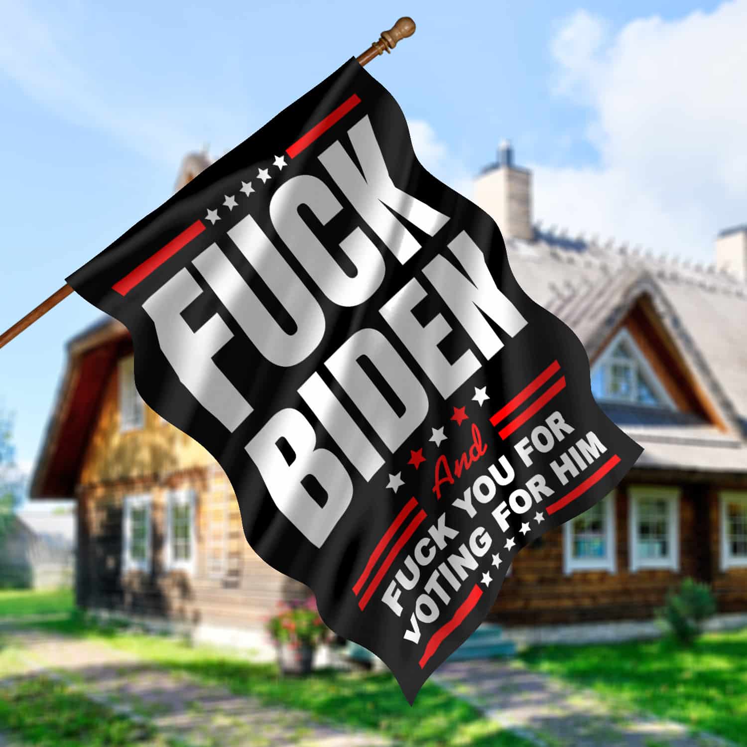 3KNG. Fuck Biden_30x40 House Flag Mockup 5