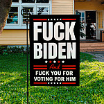3KNG. Fuck Biden_30x40 Garden Flag Mockup 3