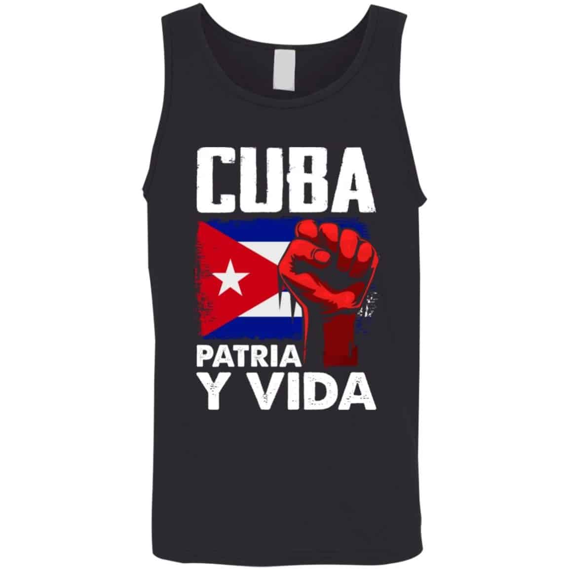 Patria Y Vida Viva Cuba Libre, Black, Unisex Tank Top