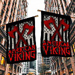 36 HG. Viking With Axe (5) 2 House Flag Mockup 2 Side-1