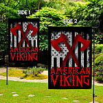 36 HG. Viking With Axe (5) 2 Garden Flag Mockup 2 Side