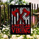 36 HG. Viking With Axe (5) 2 Garden Flag Mockup 6