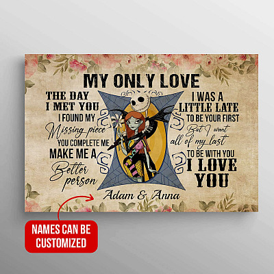 Personalized My Only Love The Day I Met You Jack And Sally Wrapped Framed Canvas Prints - Unframed Poster