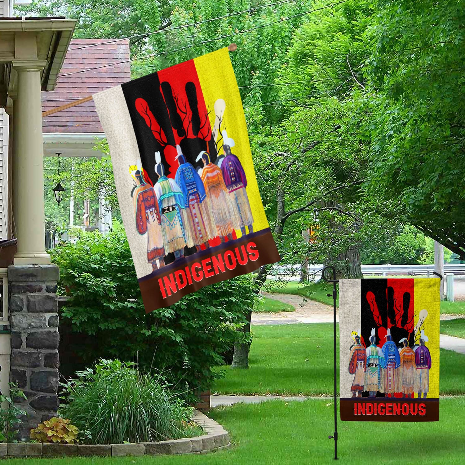 8KNG. Indigenous people 30X40 Garden & House Mockup 1fx