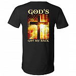 God's Got My Back Tshirt, Black, V-Neck T-Shirt God's Got My Back Tshirt, Black, V-Neck T-Shirt