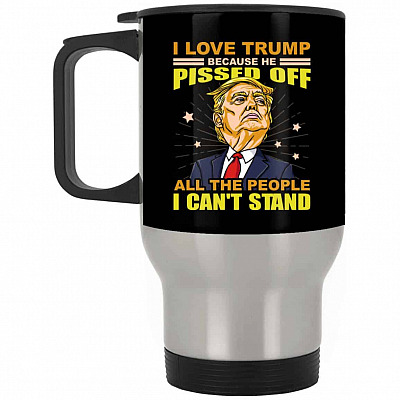 14 oz. Silver Travel Mug