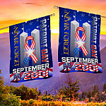 2KNG. Patriot ribbon 30x40 House Flag Mockup 2 Side