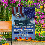 6VT. Proud To Have Served US Navy Garden Flag Mockup 4