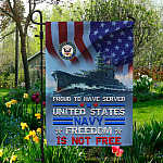 6VT. Proud To Have Served US Navy Garden Flag Mockup 5