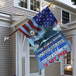 6VT. Proud To Have Served US Navy House Flag Mockup 6