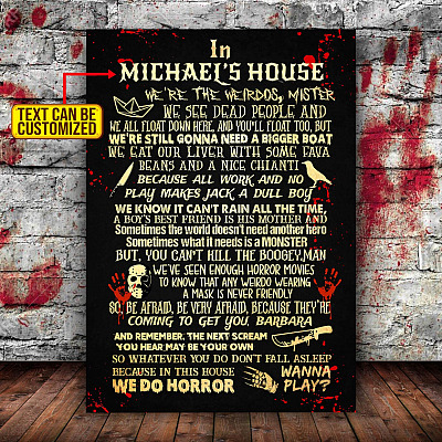 Custom Name We're The Weirdos Mister We Do Horror Wanna Play Funny Halloween Canvas Prints - Unframed Poster