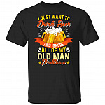 Old Man Problems tee, Black, Unisex T-Shirt