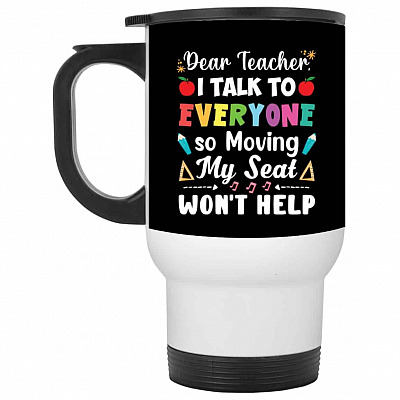 14 oz. White Travel Mug