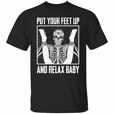 Put Your Feet up Shirt, Black, Unisex T-Shirt