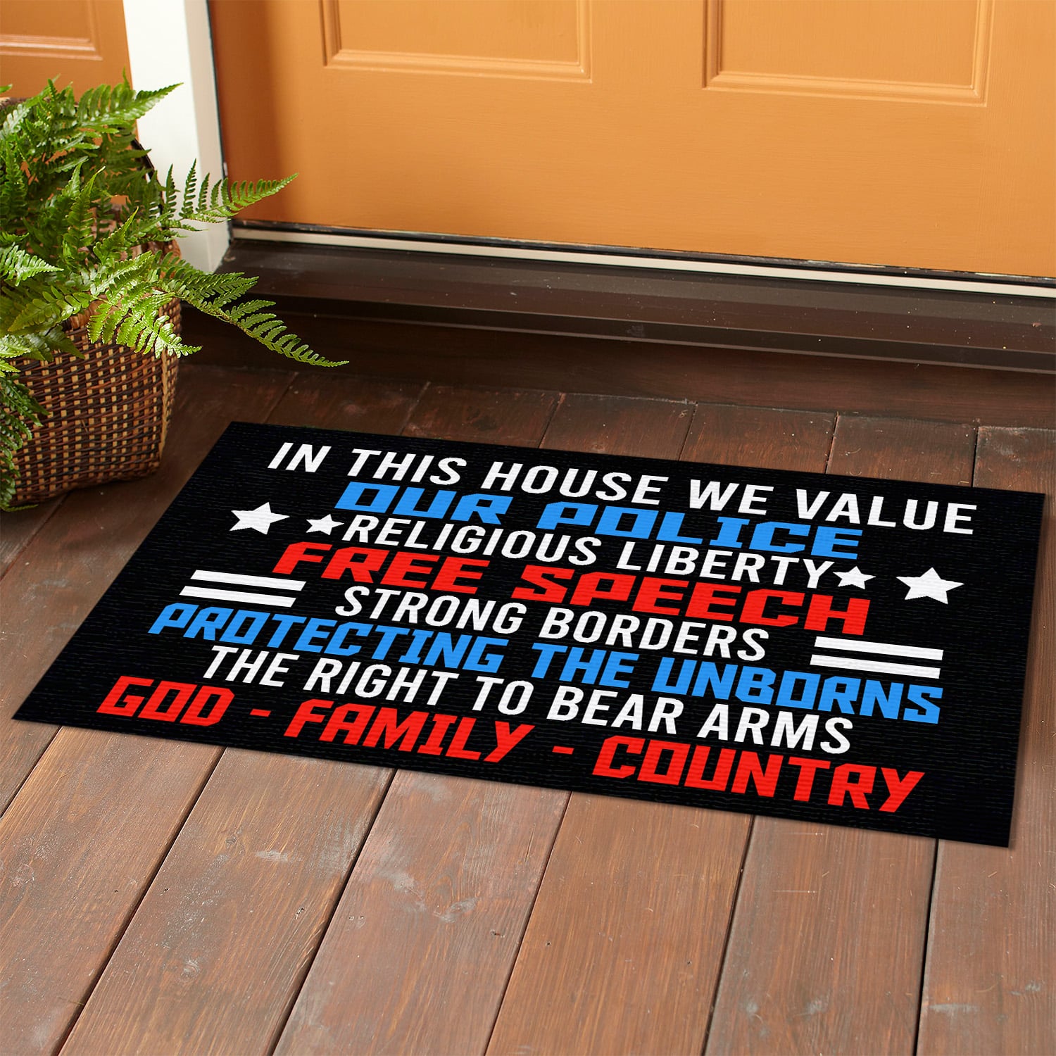 6MH. God Family Doormat Doormat mockup 1