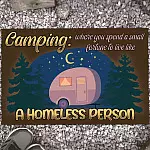 Camping Where You Spend a Small Fortune to Live Like a Homeless Person Entrance Outdoor Decorative Doormat