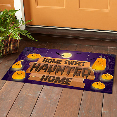 Alternative view of Home Sweet Haunted Home  House Doormat - Outdoor Indoor Doormat - Funny Halloween Doormat